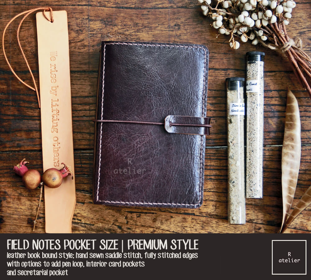 Field Notes Pocket Size Leather Journal Cover | Auburn