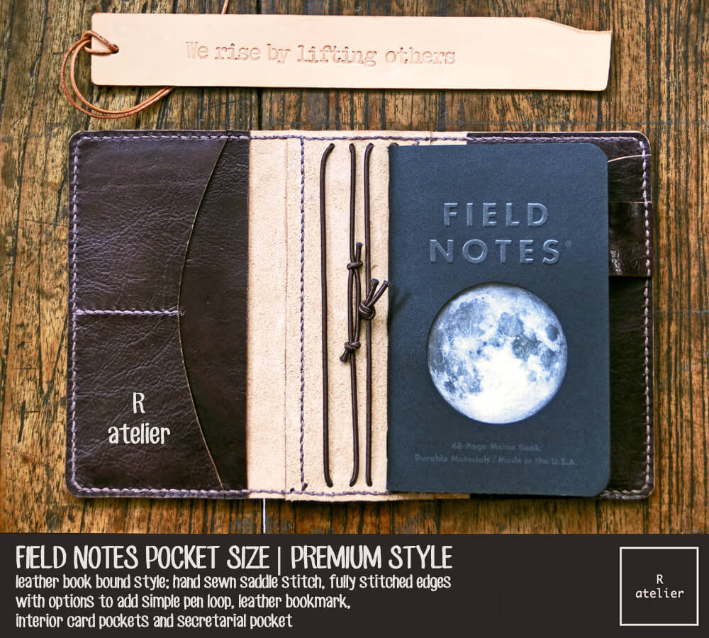 Field Notes Pocket Size Leather Journal Cover | Auburn