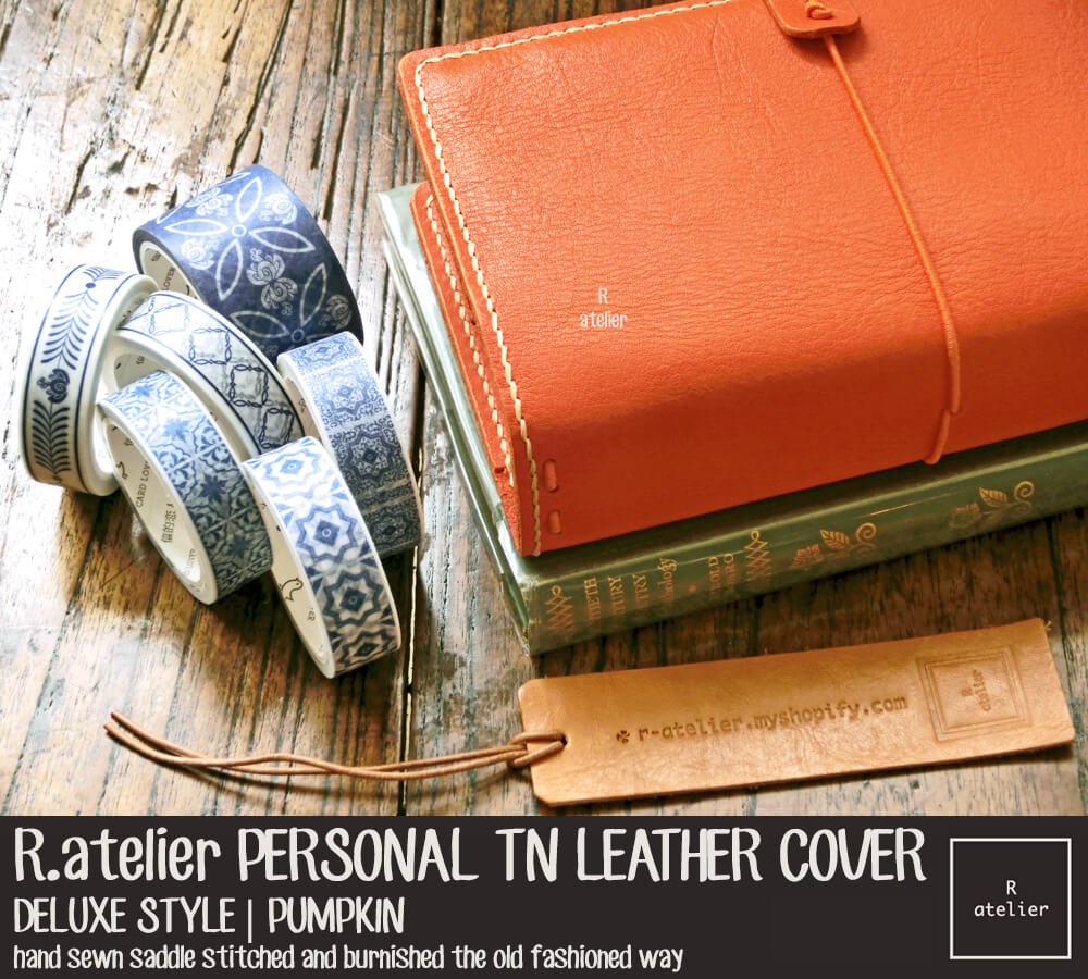 R.atelier Personal TN Leather Cover | Deluxe Style | Pumpkin