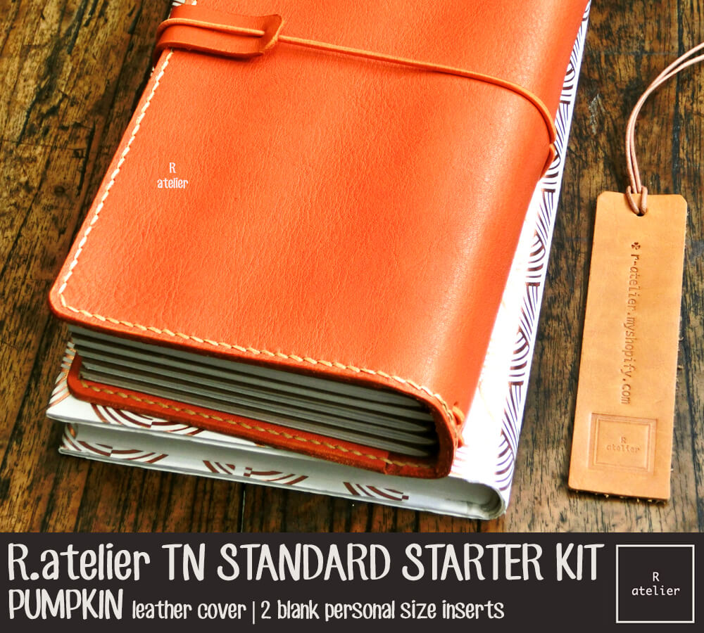 R.atelier Standard TN Leather Cover Starter Kit | Pumpkin
