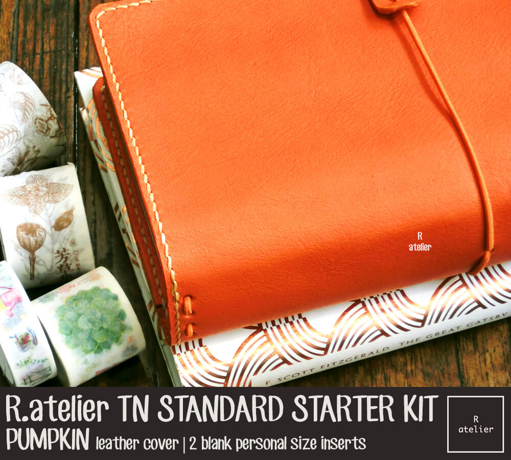 R.atelier Standard TN Leather Cover Starter Kit | Pumpkin