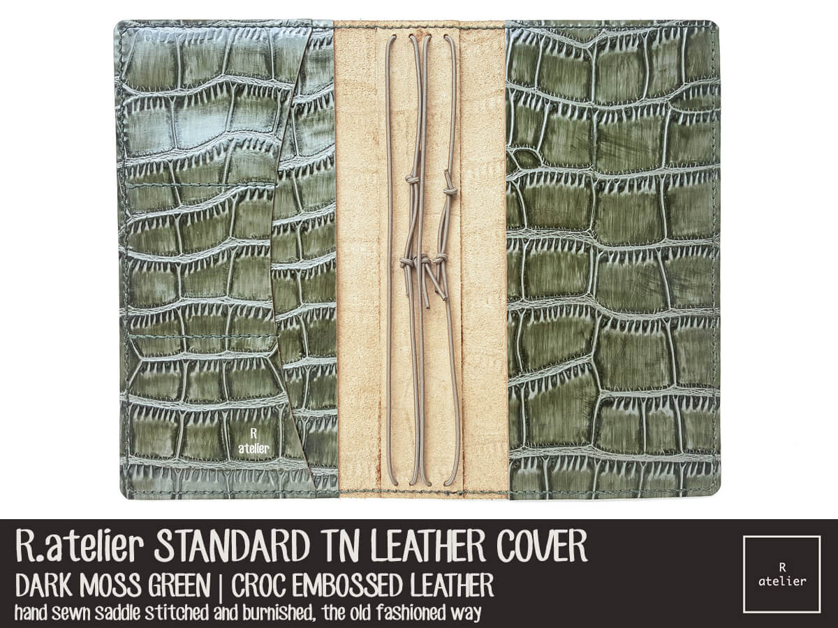 R.atelier Dark Moss Green Standard TN Leather Cover