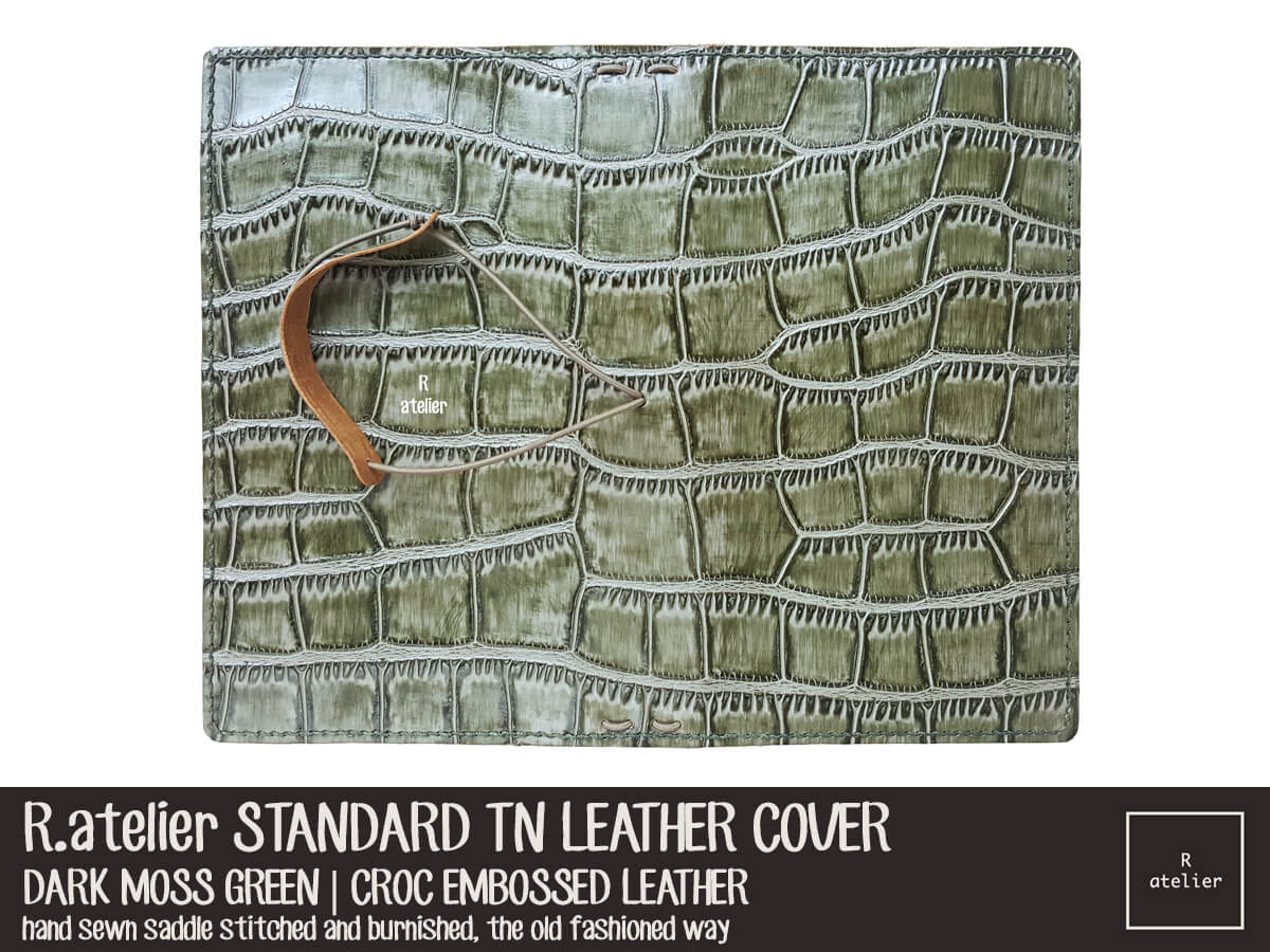 R.atelier Dark Moss Green Standard TN Leather Cover