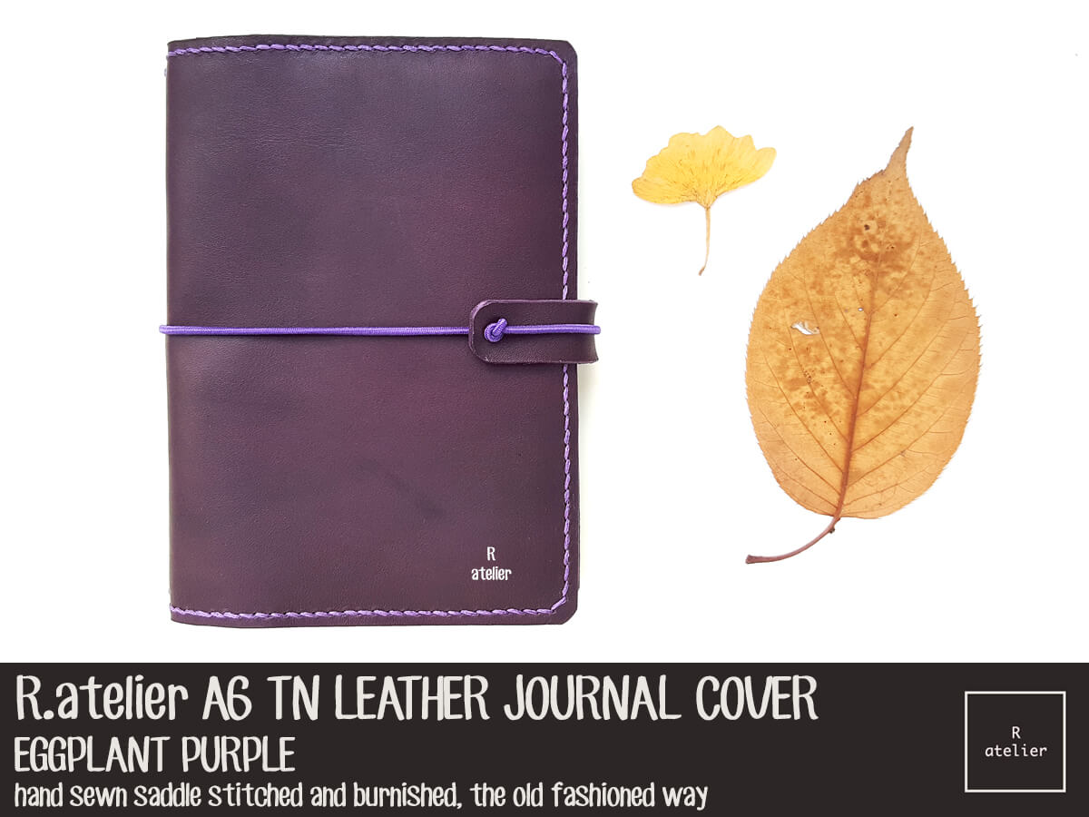 R.atelier A6 TN Leather Cover | Eggplant Purple