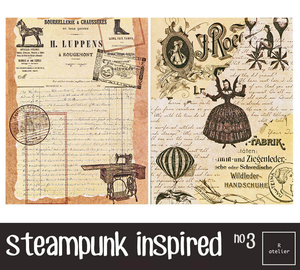 Steampunk Scrapbooking Washi Stickers