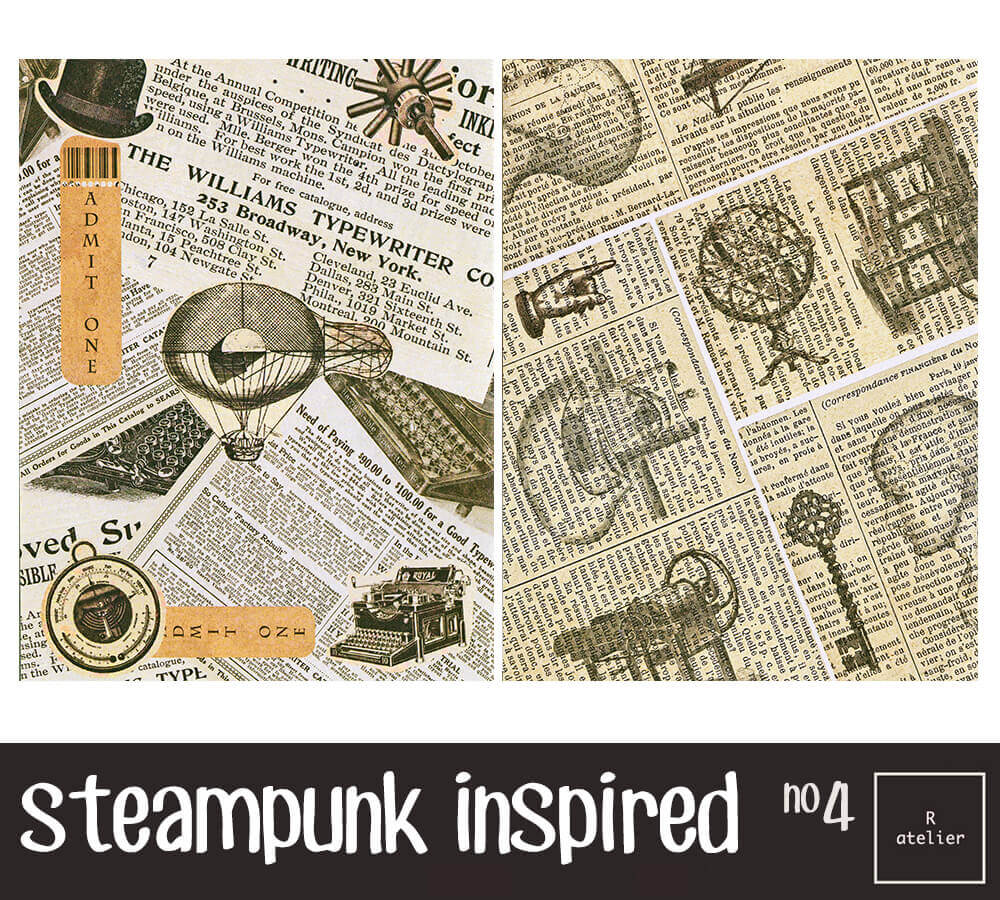 Steampunk Scrapbooking Washi Stickers