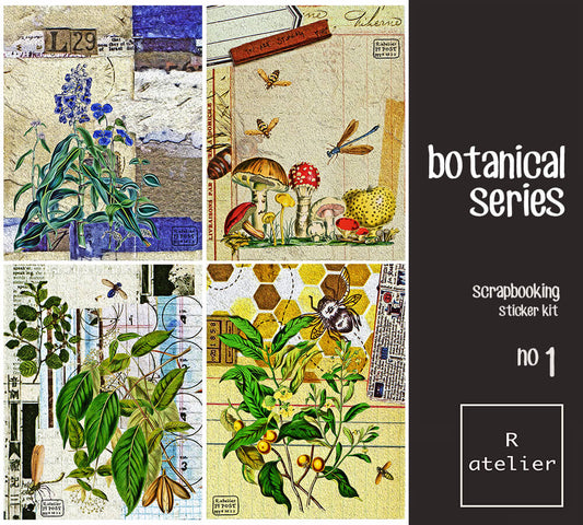 Botanical Series (1) | Scrapbooking Stickers Kit