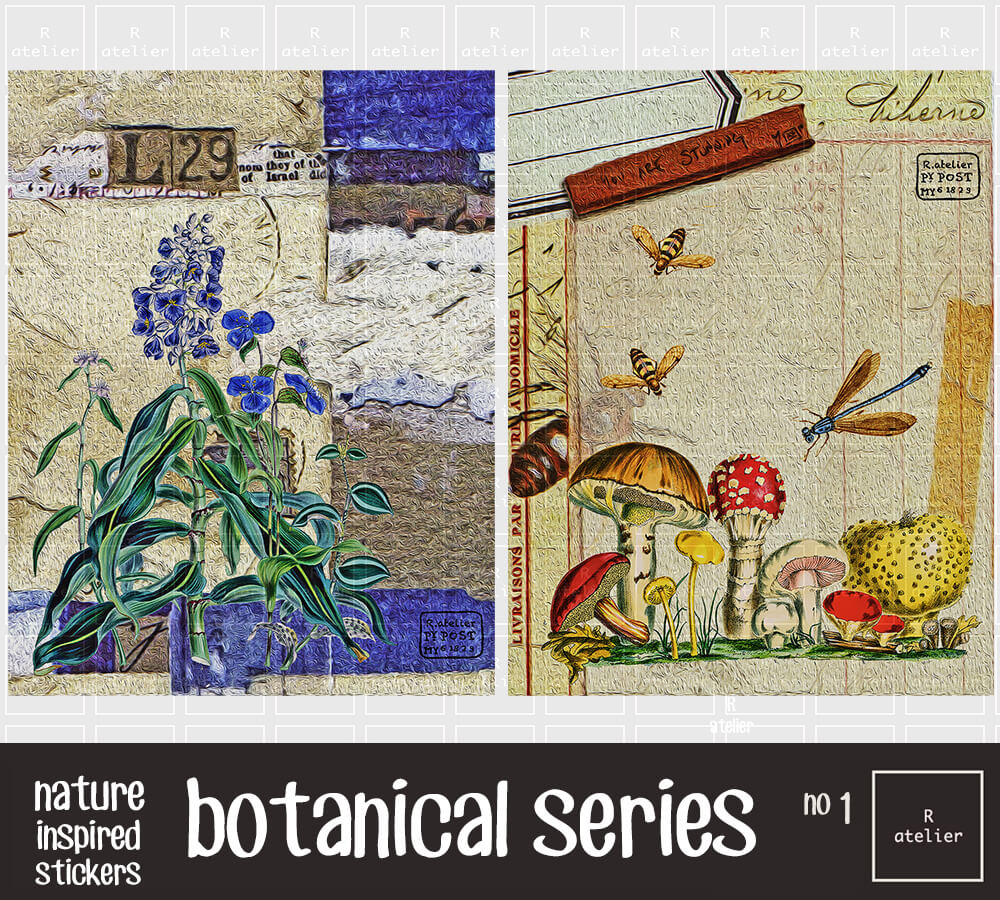 Botanical Series (1) | Scrapbooking Stickers Kit