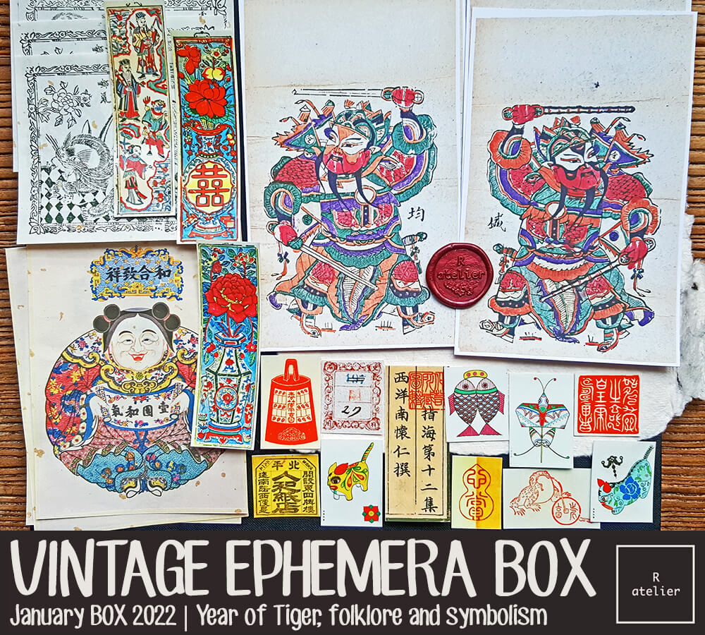 Year of Tiger Ephemera Scrapbooking Box