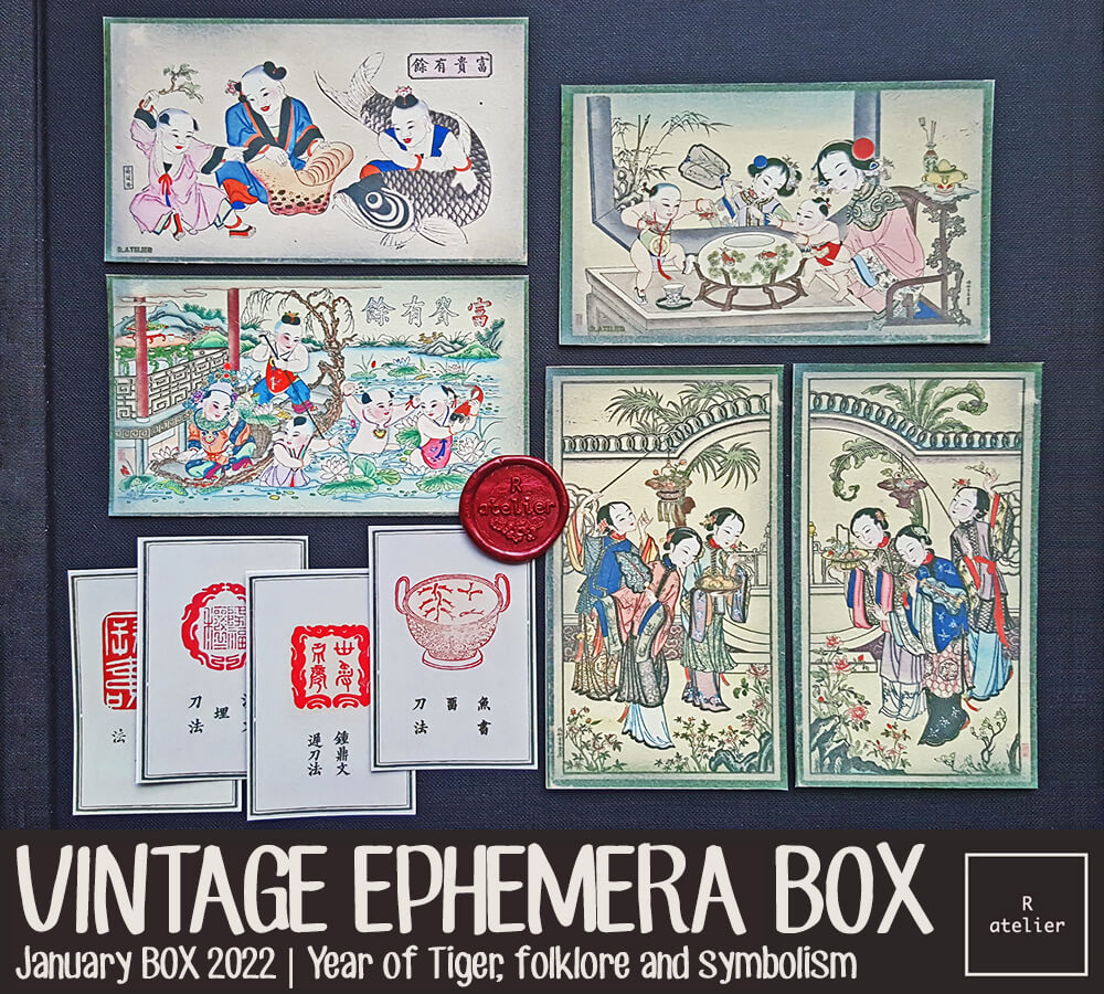 Year of Tiger Ephemera Scrapbooking Box