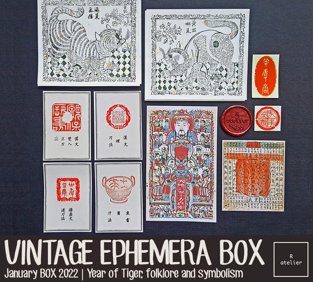 Year of Tiger Ephemera Scrapbooking Box