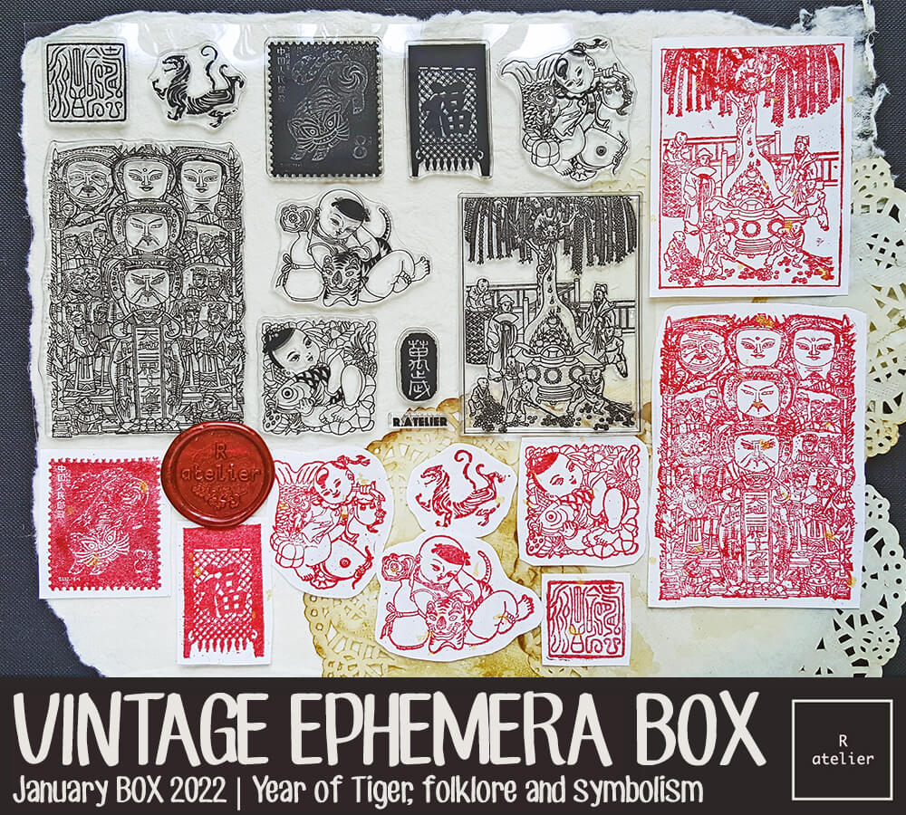 Year of Tiger Ephemera Scrapbooking Box