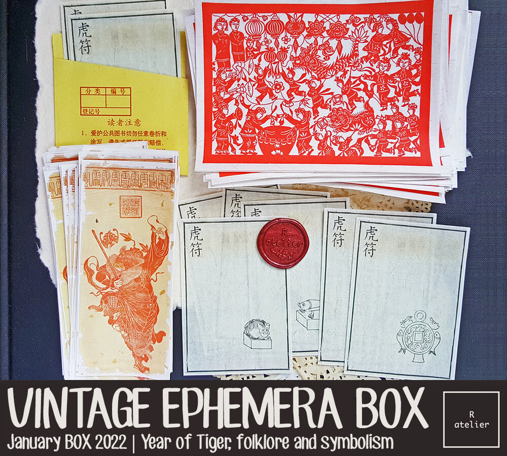 Year of Tiger Ephemera Scrapbooking Box