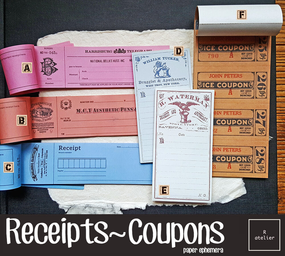 Receipts & Coupons Paper Ephemera | Spring Deals