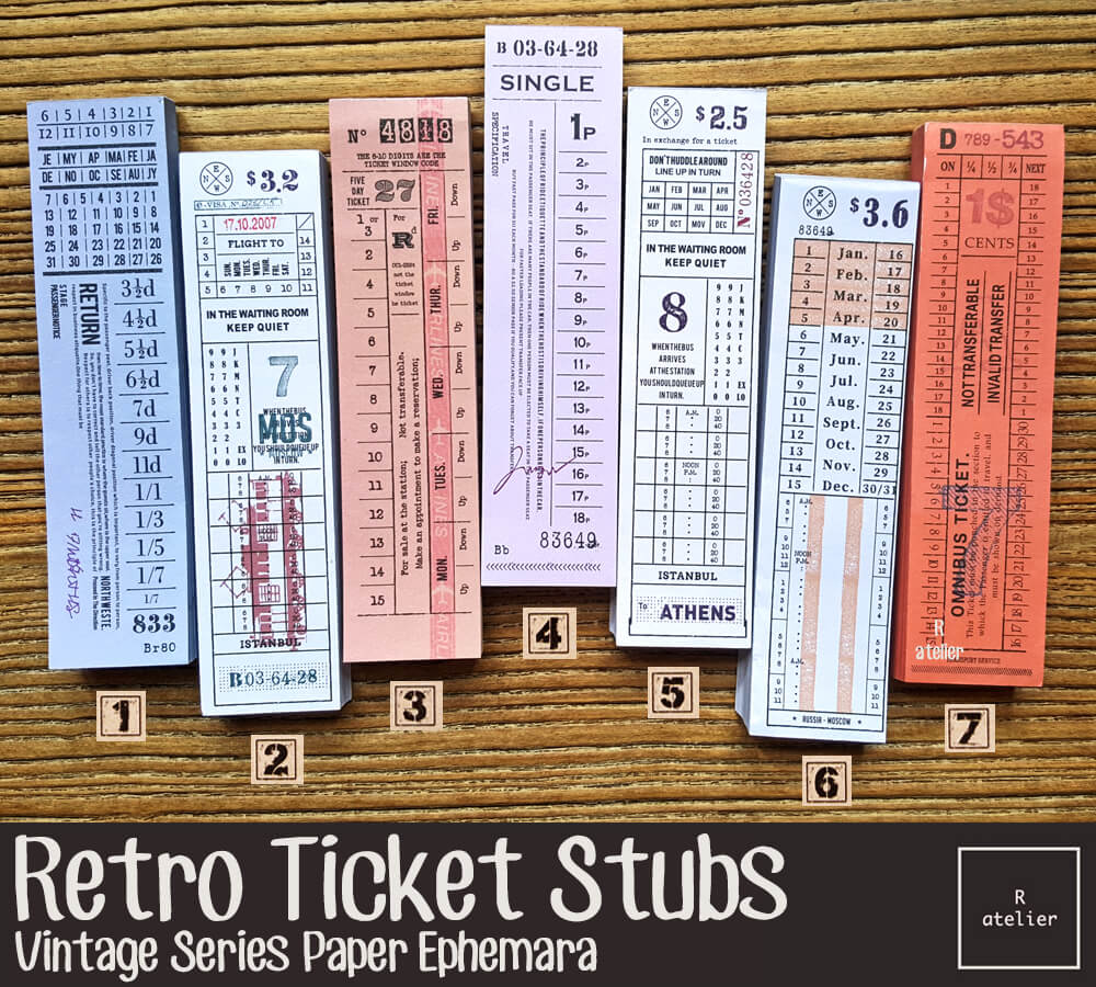 Retro Ticket Stubs Paper Ephemera (3)