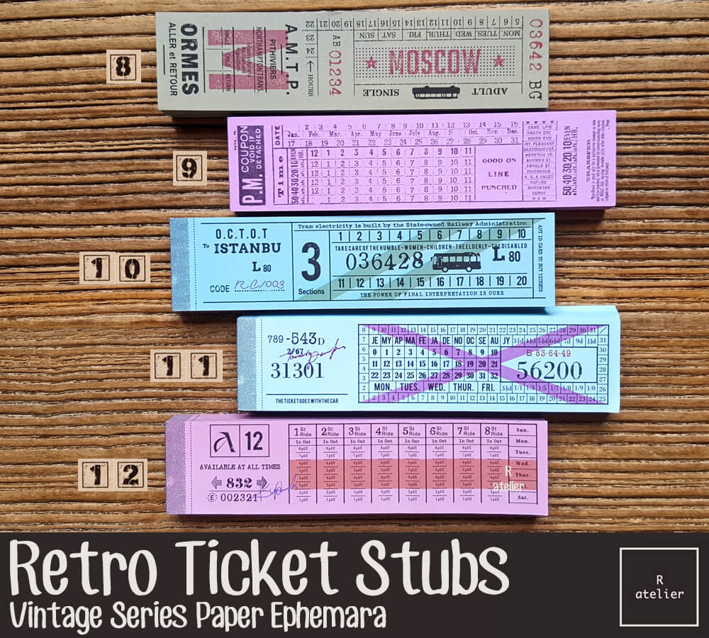 Retro Ticket Stubs Paper Ephemera (3)