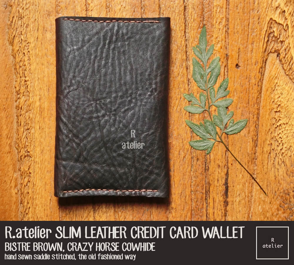 R.atelier Minimalist Slim Business / Credit Card Leather Wallet