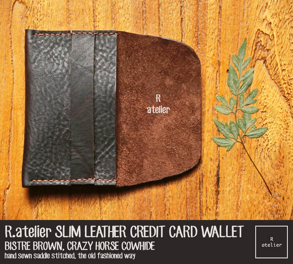 R.atelier Minimalist Slim Business / Credit Card Leather Wallet