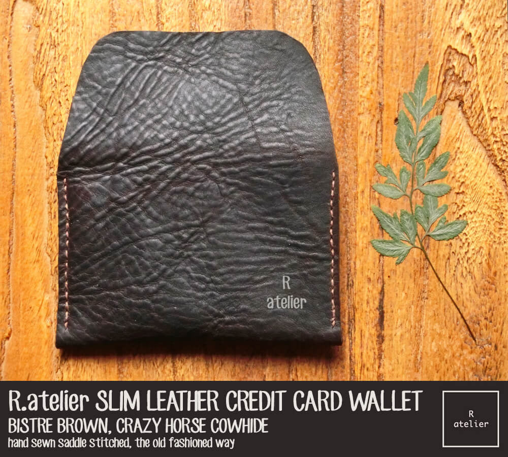 R.atelier Minimalist Slim Business / Credit Card Leather Wallet