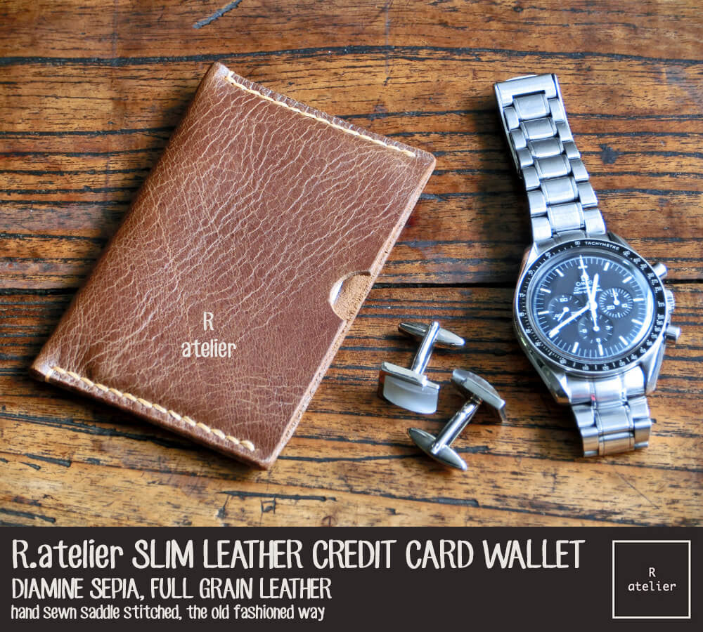 R.atelier Minimalist Slim Business / Credit Card Leather Wallet