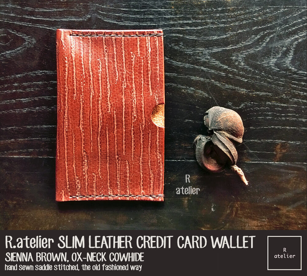 R.atelier Minimalist Slim Business / Credit Card Leather Wallet