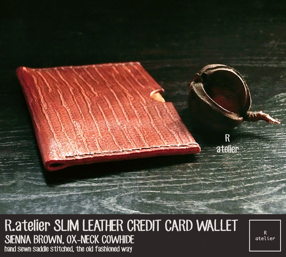 R.atelier Minimalist Slim Business / Credit Card Leather Wallet