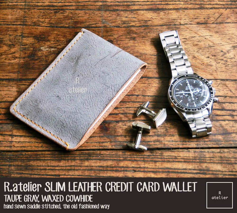 R.atelier Minimalist Slim Business / Credit Card Leather Wallet