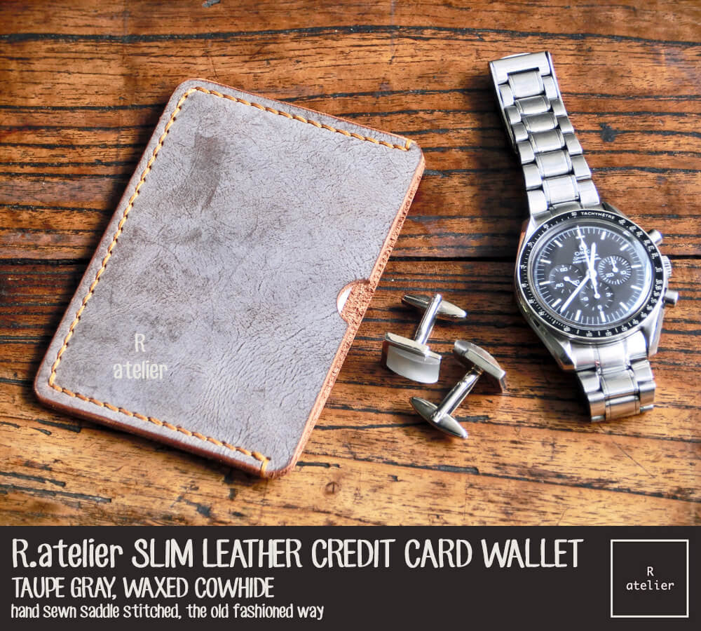 R.atelier Minimalist Slim Business / Credit Card Leather Wallet