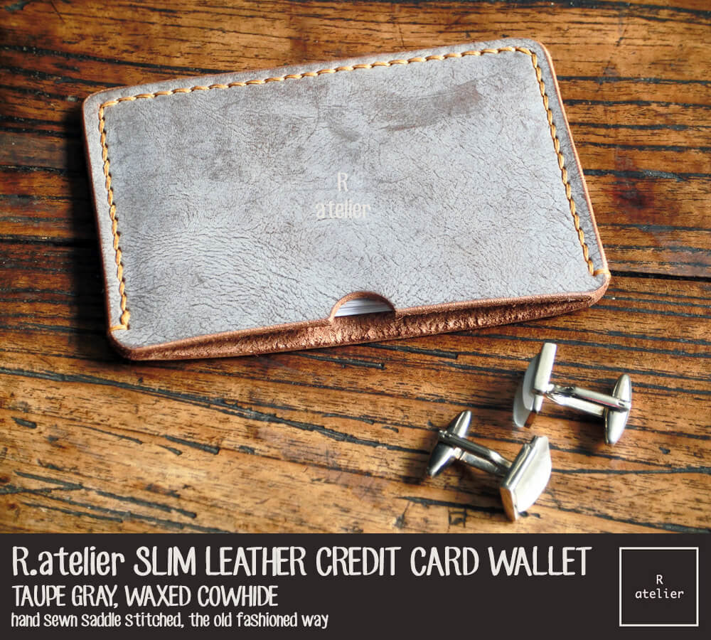 R.atelier Minimalist Slim Business / Credit Card Leather Wallet