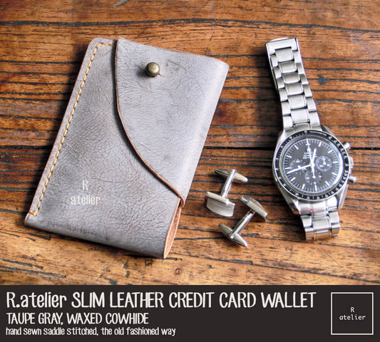 R.atelier Minimalist Slim Business / Credit Card Leather Wallet