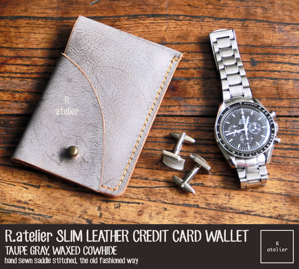 R.atelier Minimalist Slim Business / Credit Card Leather Wallet