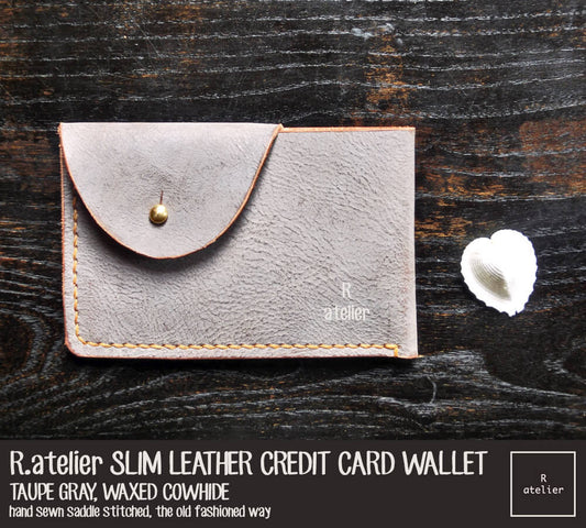 R.atelier Minimalist Slim Business / Credit Card Leather Wallet