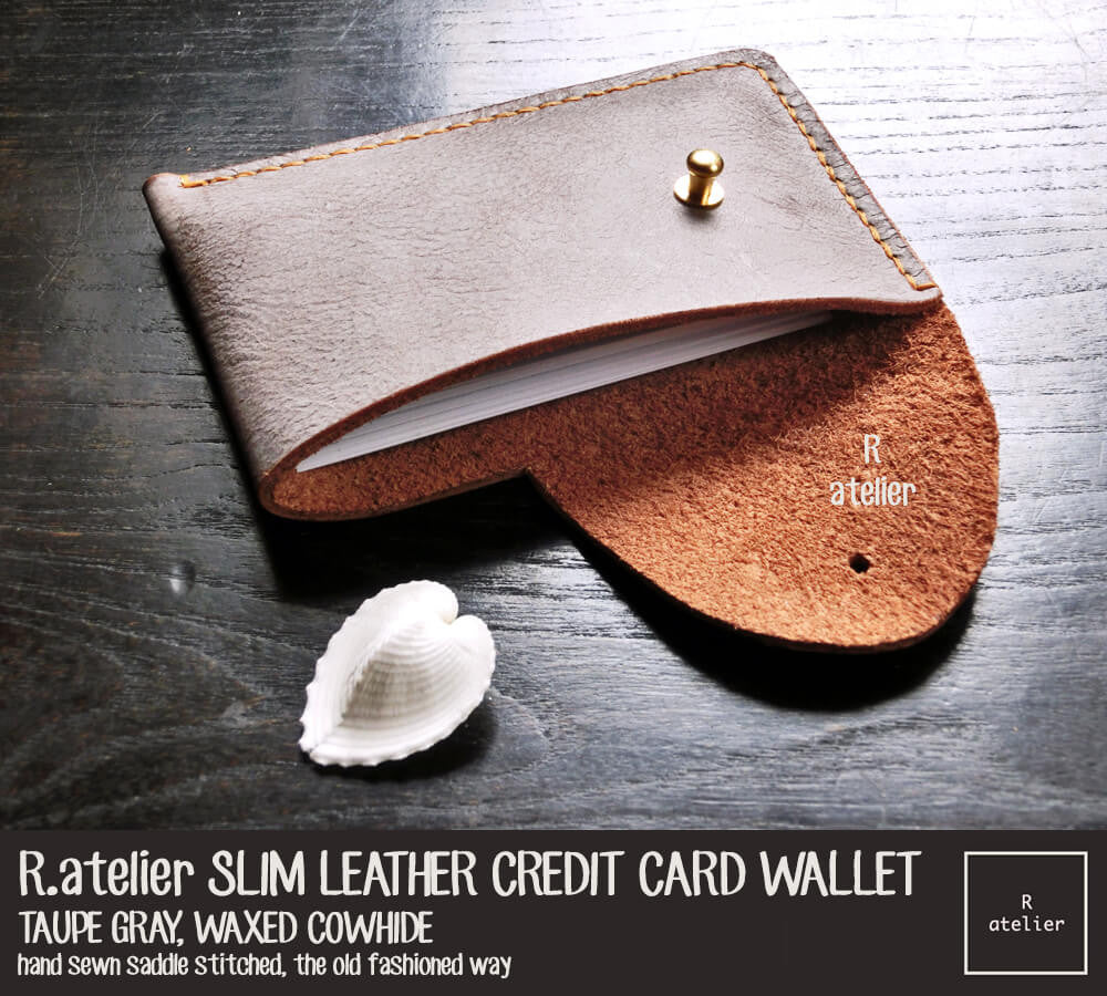 R.atelier Minimalist Slim Business / Credit Card Leather Wallet