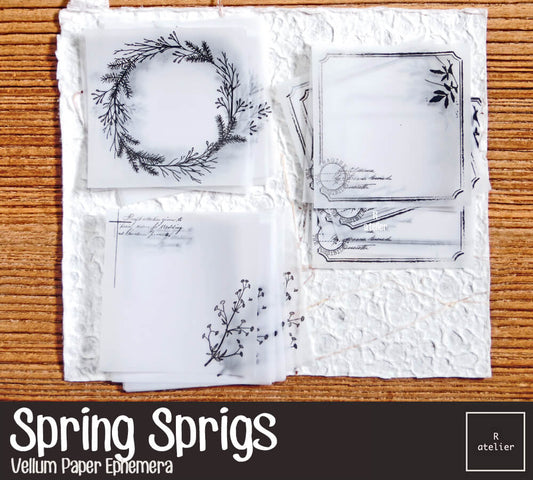 Spring Sprigs | Vellum Note Paper Ephemera