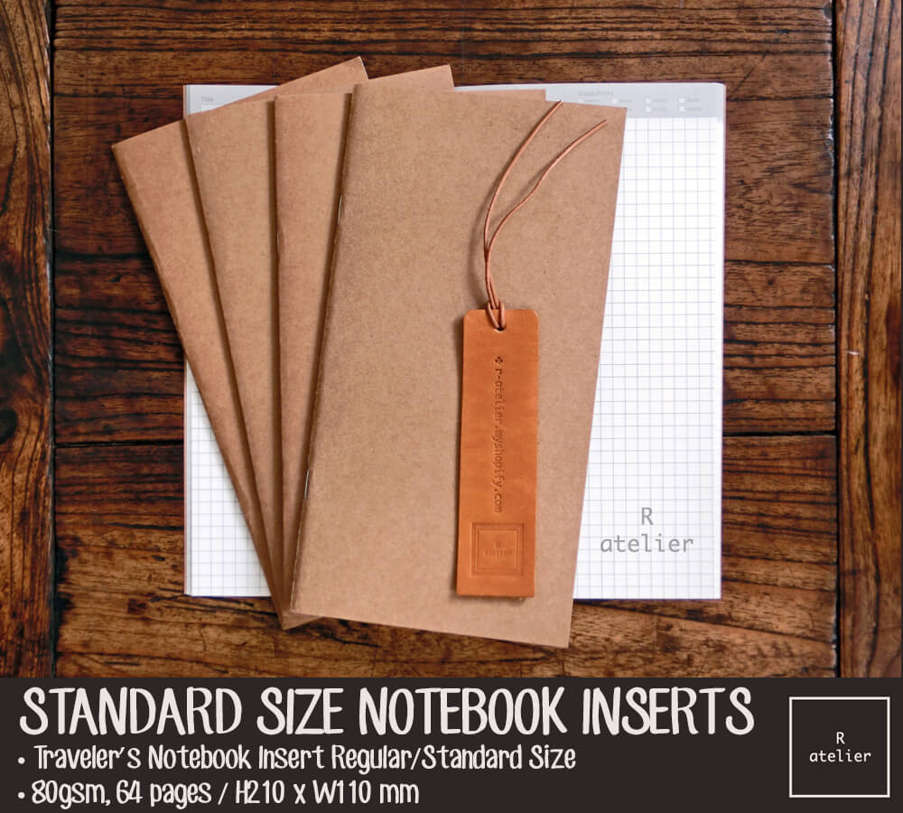 Pack of 5 - Standard Size Notebook Insert Refills – R.atelier