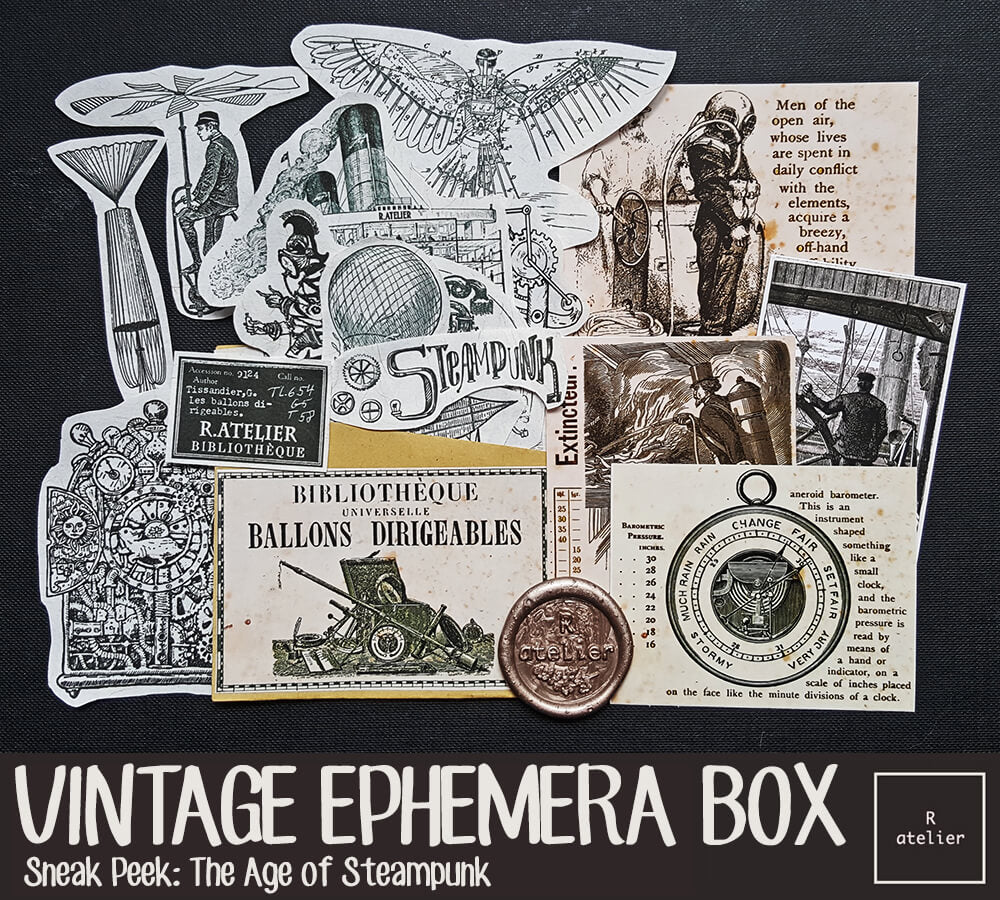 The Age of Steampunk Junk Journaling Scrapbooking Box