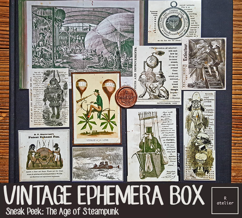 The Age of Steampunk Junk Journaling Scrapbooking Box