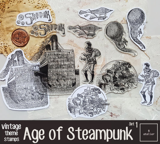 The Age of Steampunk (Set 1) | Cling Stamps Set