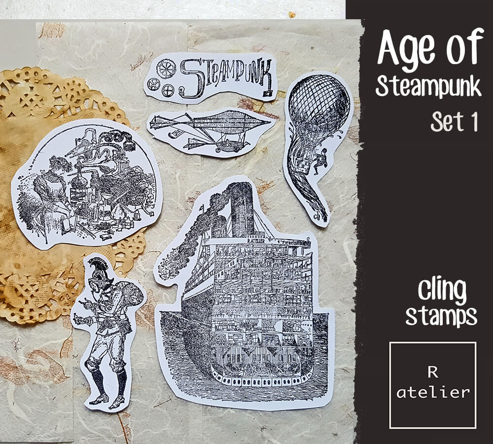 The Age of Steampunk (Set 1) | Cling Stamps Set