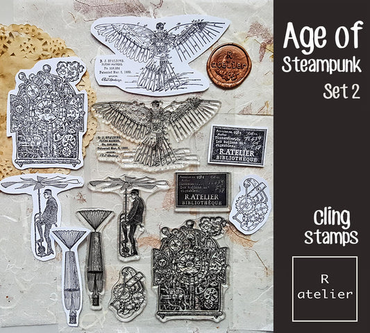 The Age of Steampunk (Set 1) | Cling Stamps Set