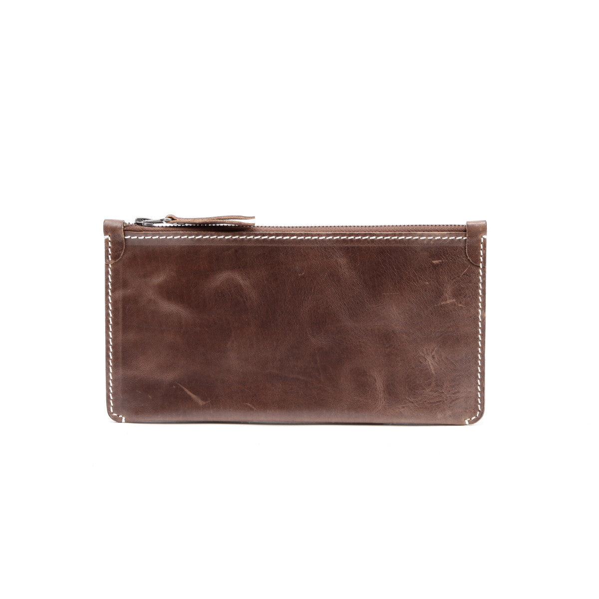 Handmade Leather Clutch Bag | Zip-Top Clutch