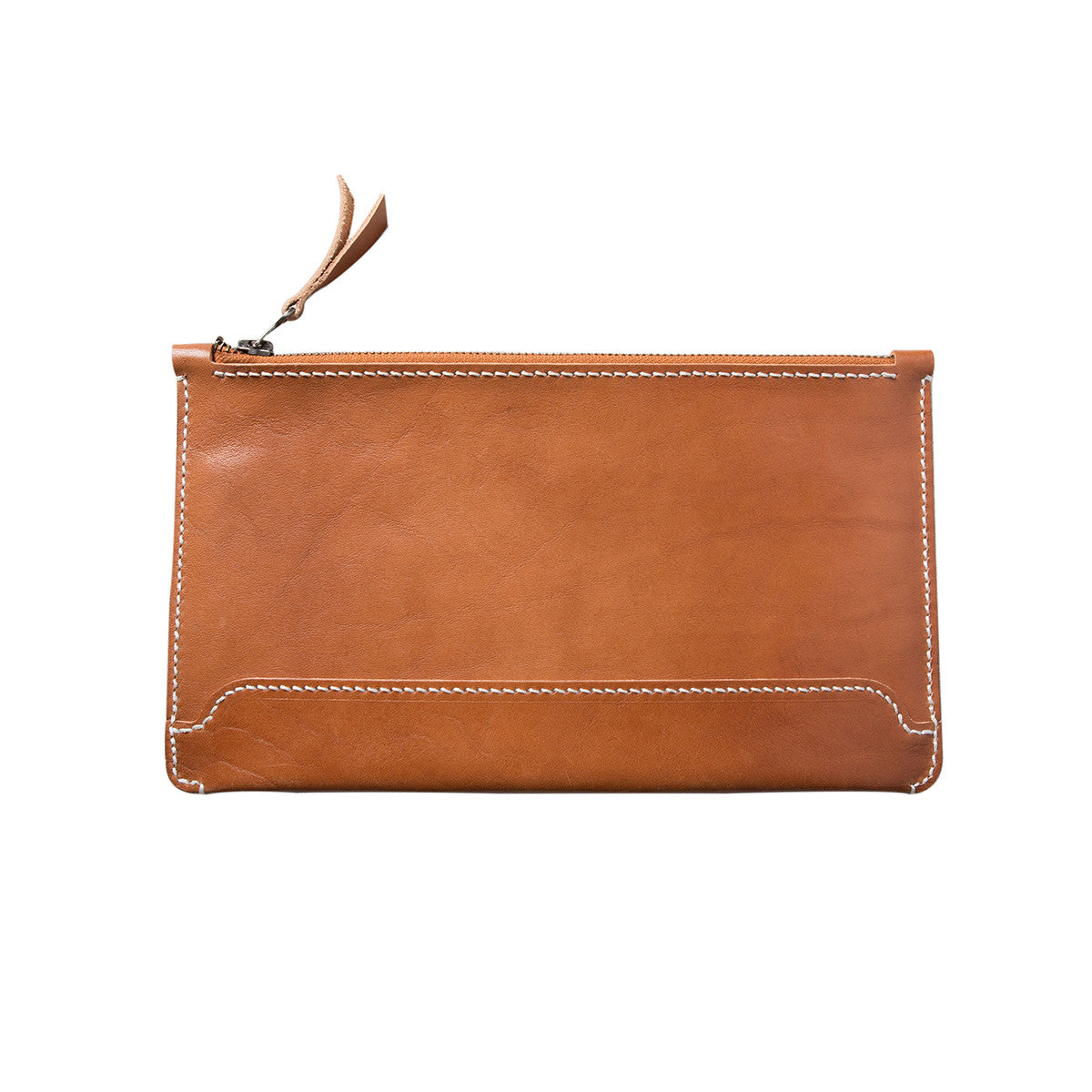 Handmade Leather Clutch Bag | Zip-Top Clutch