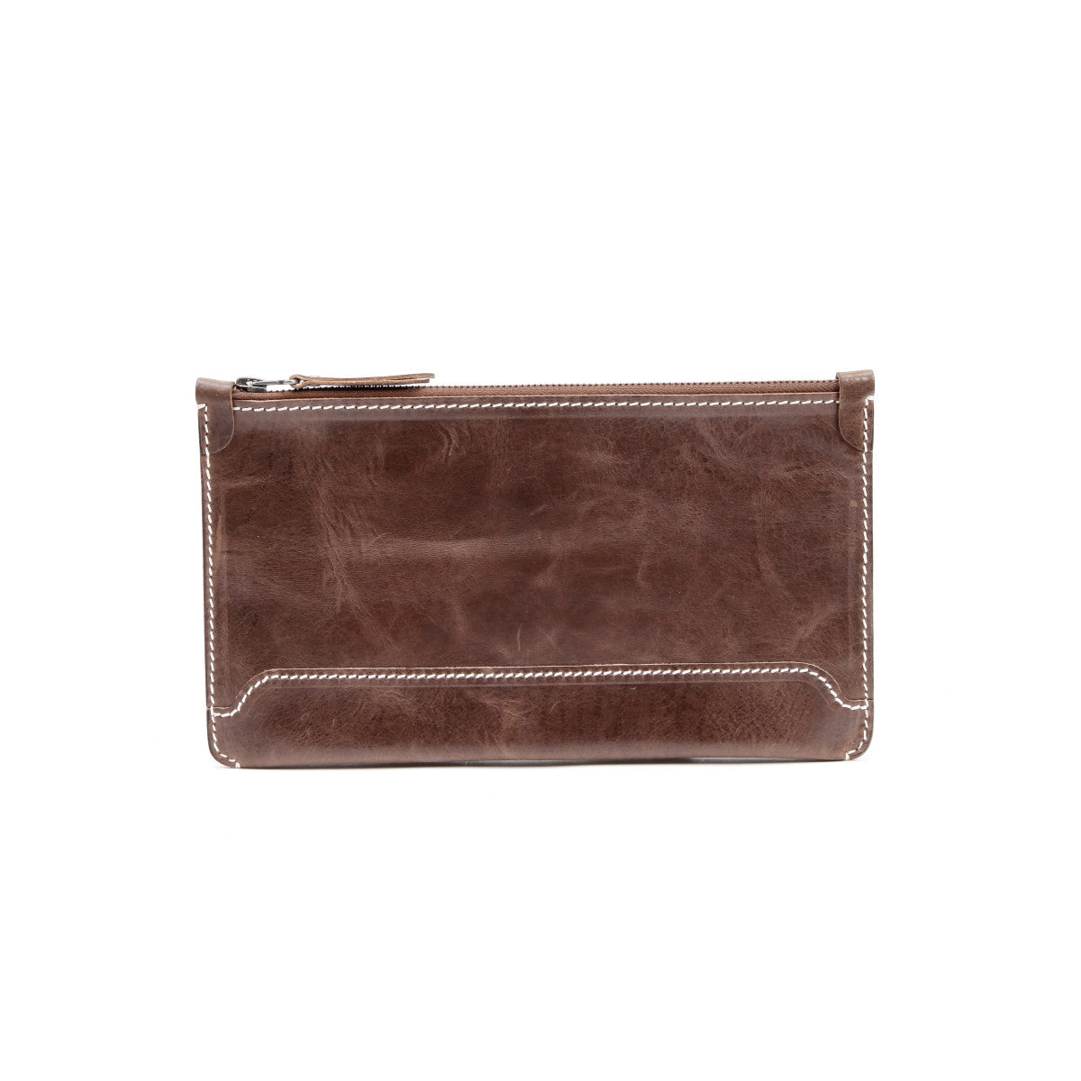 Handmade Leather Clutch Bag | Zip-Top Clutch