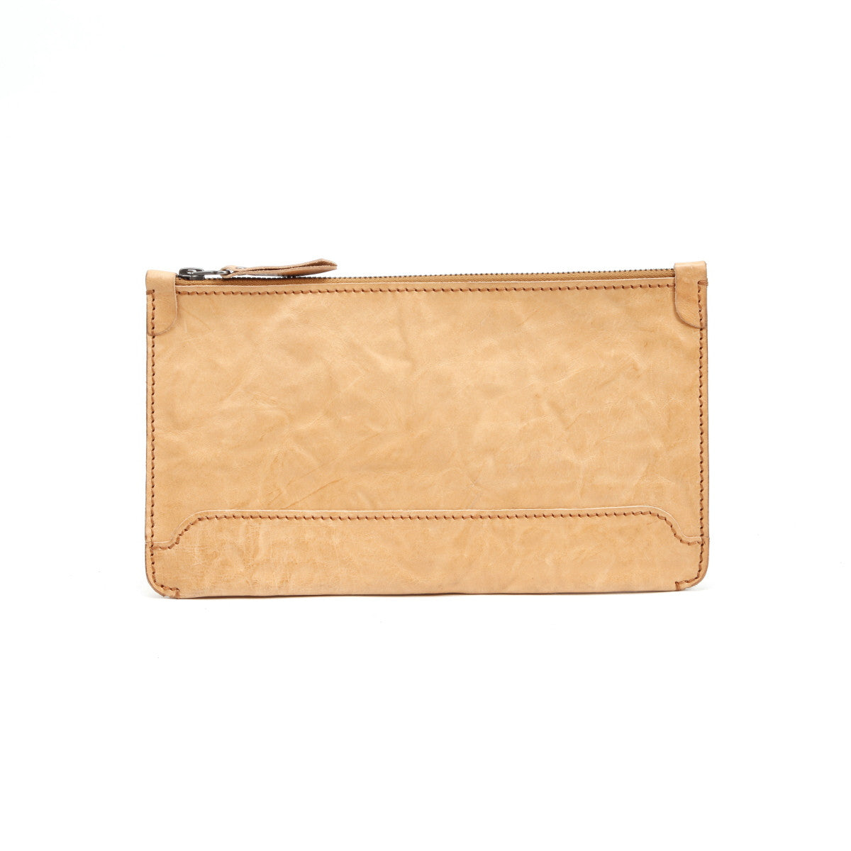 Handmade Leather Clutch Bag | Zip-Top Clutch