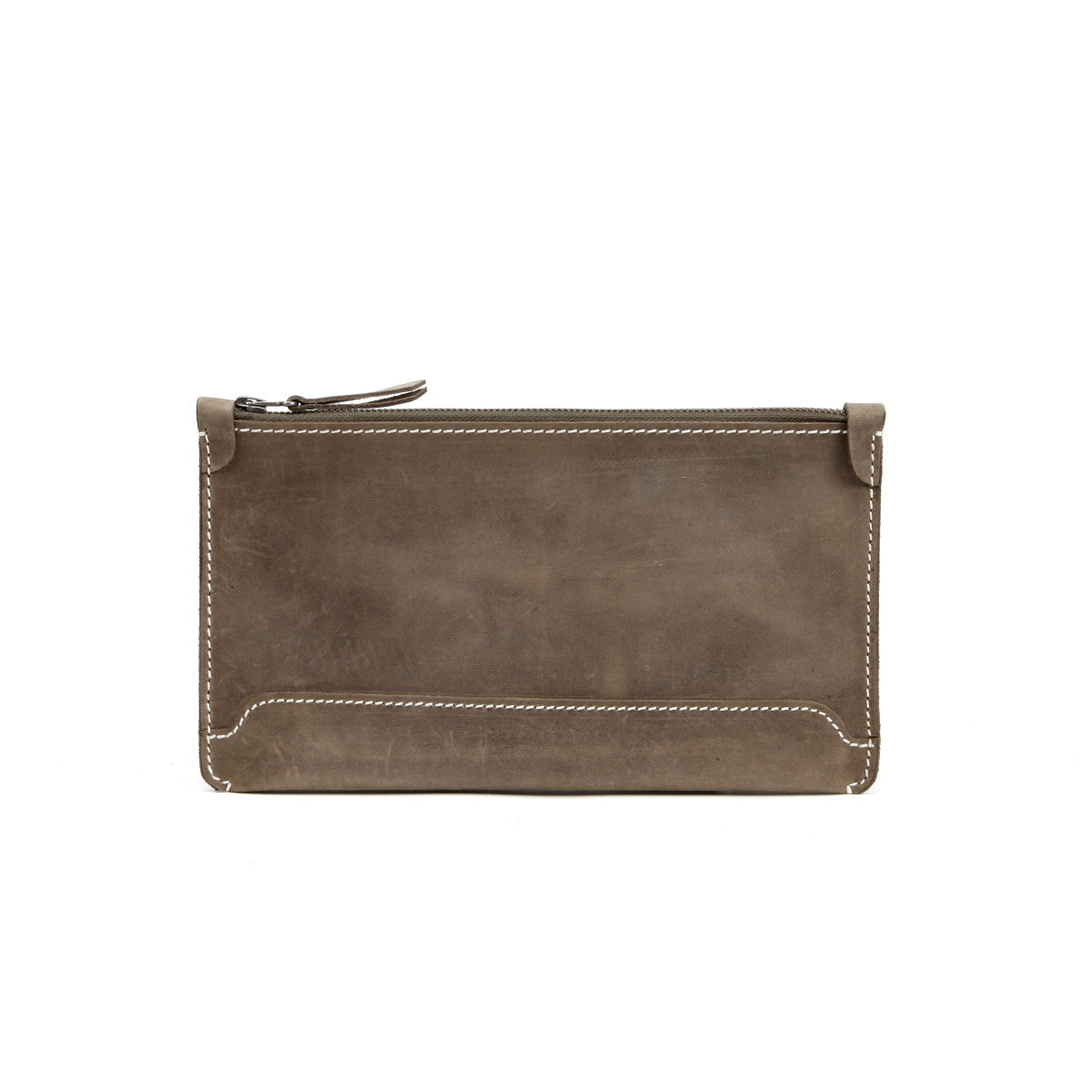 Handmade Leather Clutch Bag | Zip-Top Clutch