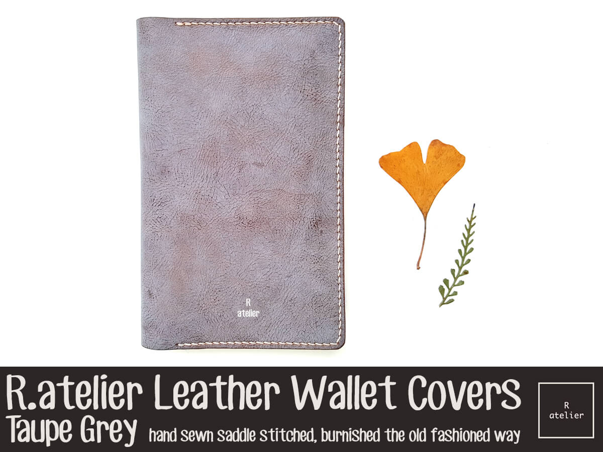 R.atelier Leather Wallet Cover | Taupe Grey
