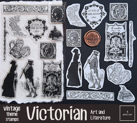 Victorian Art & Literature Scrapbooking Clear Stamps (R.atelier Exclusive)