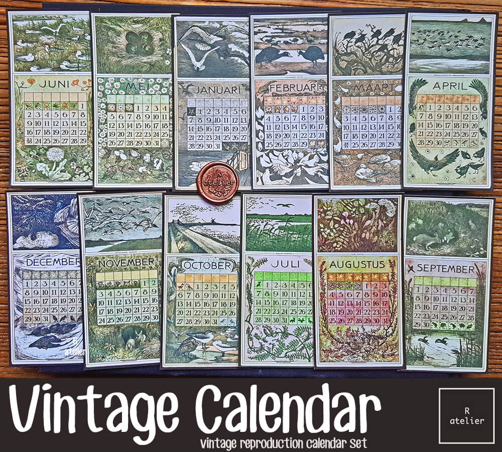 Vintage Calendar 2022 Set