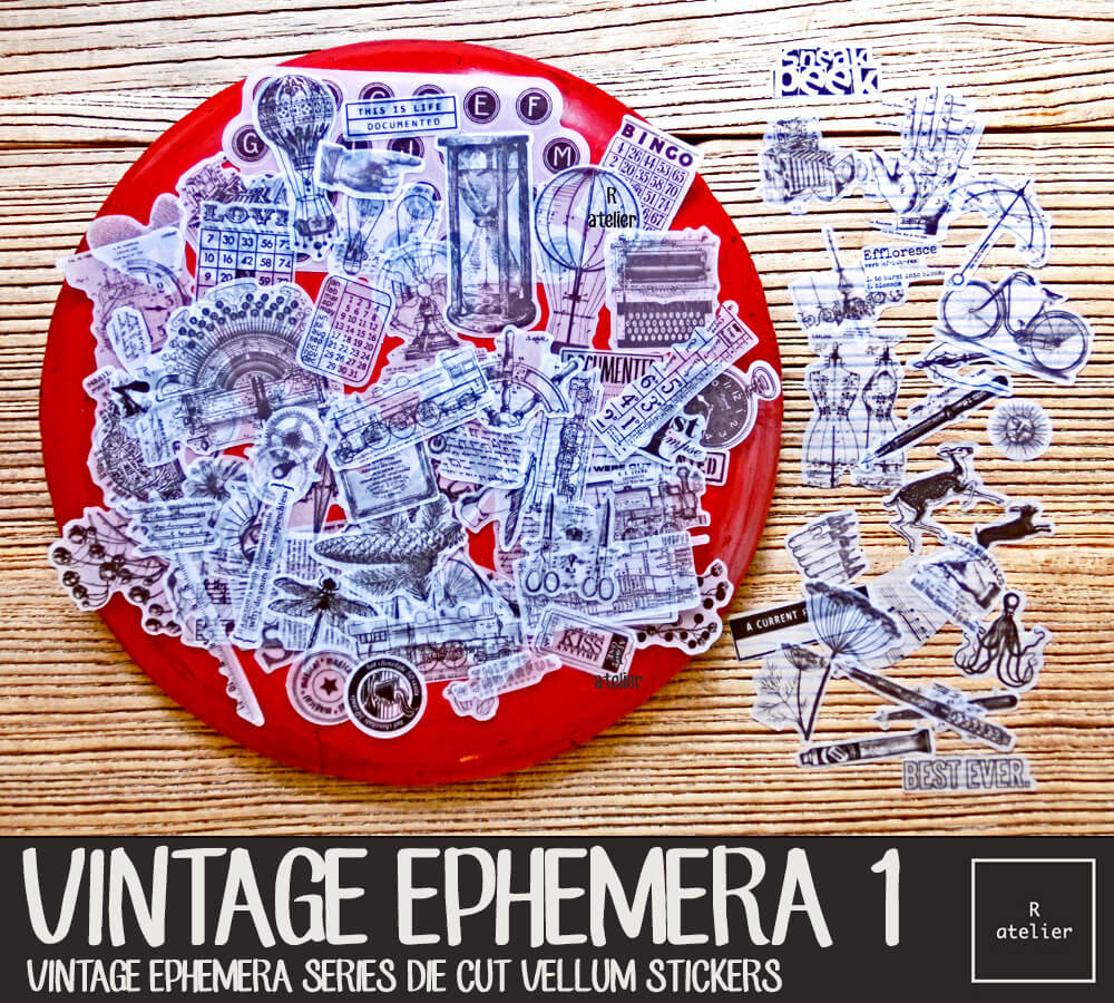 Vintage Ephemera (1) | Vellum Stickers