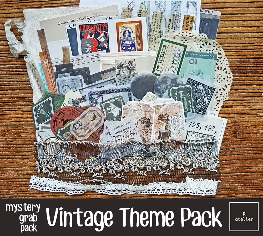 Vintage Theme Ephemera Mystery Grab Pack
